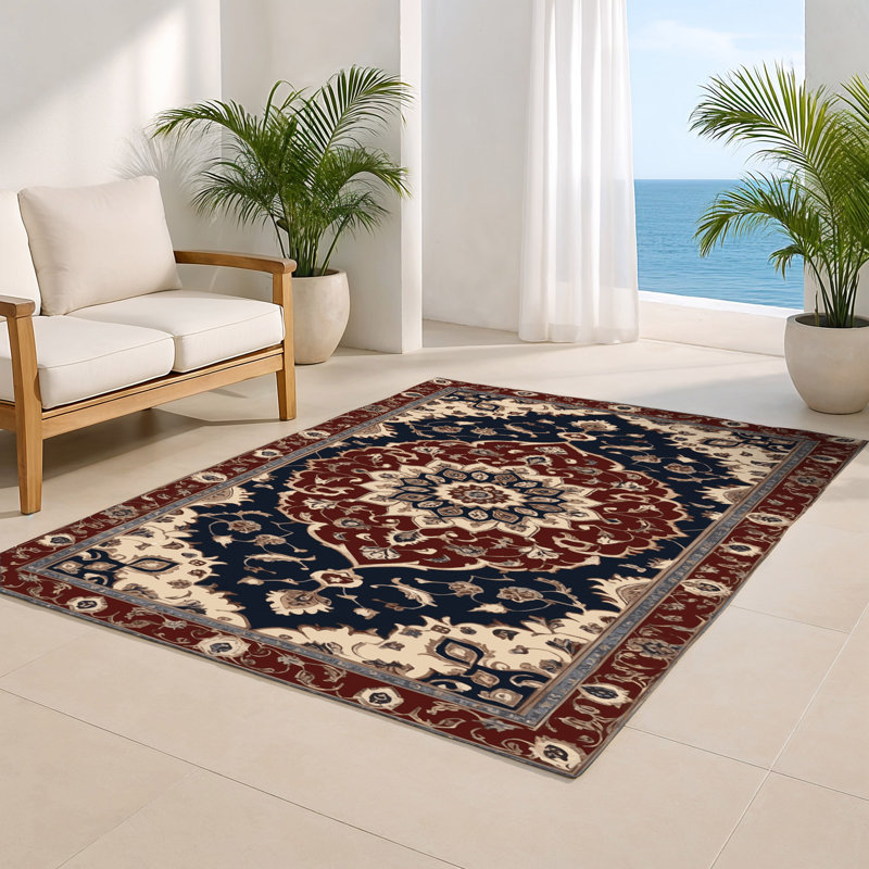 Tapis d'intérieur et d'extérieur brun Persian, Rectangulaire 2 pi x 3 pi