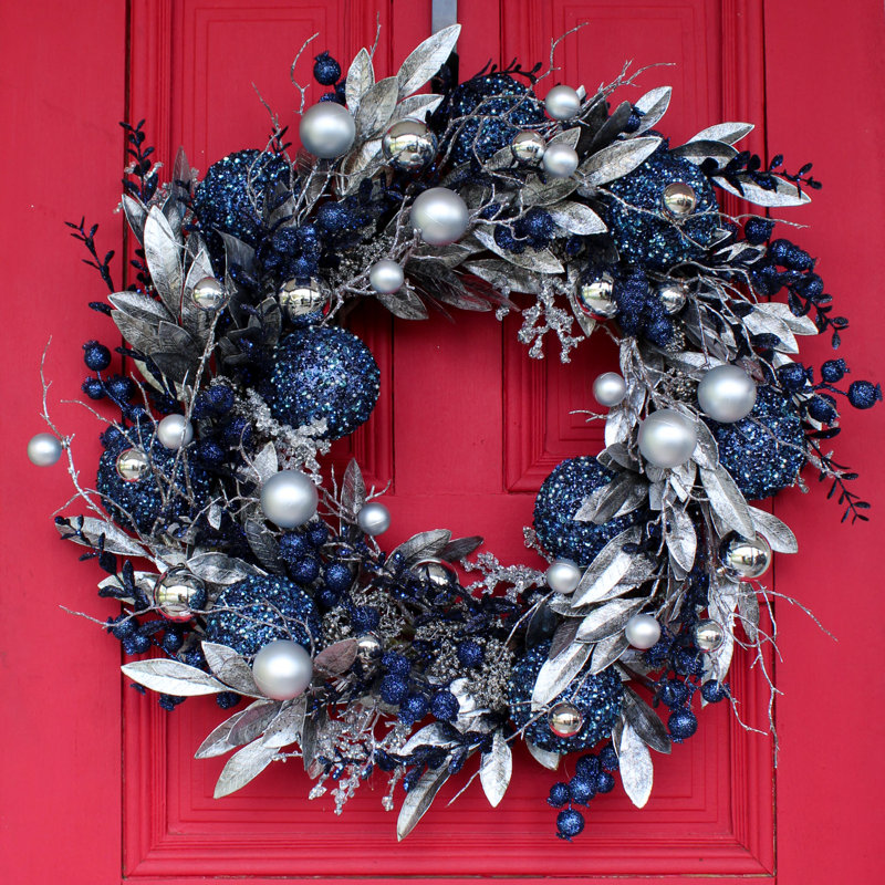 Couronne de soie, H 26 po x l 26 po x P 6 po