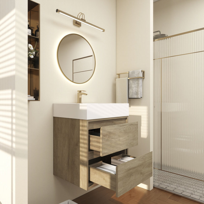Victoria 24''Bathroom Vanity Base, White Oak