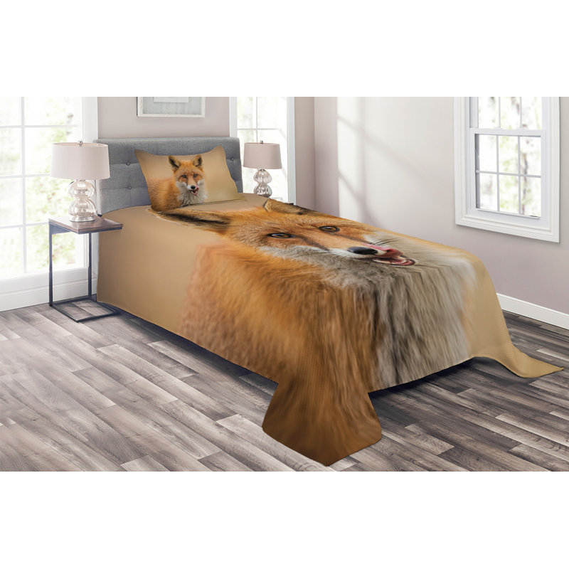 Farmhouse / Country Polyester Coverlet, Twin Bedspread + 1 Sham