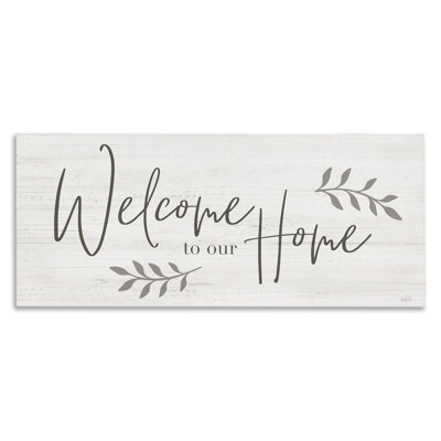Welcome To Our Home Country Sign Canvas Wall Art by Natalie Carpentieri
