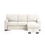 Canapé modulaire relaxant en tissu avec canapé-lit réversible, méridienne de rangement, table rabattable, 2 porte-gobelets et compartiment beige confortable, supports, canapé-lit 2 ports USB