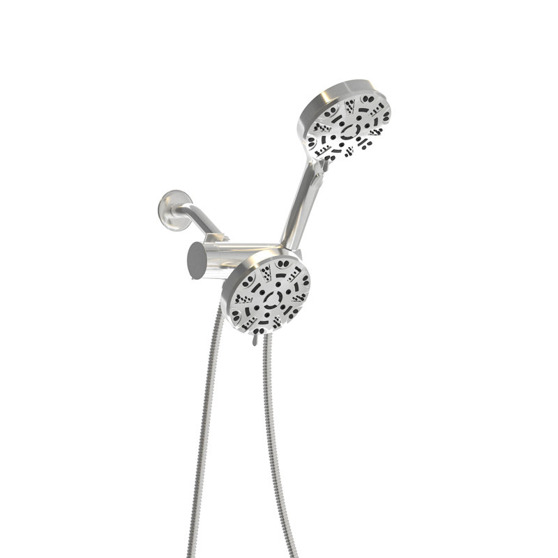 Douche avec pomme de douche à effet pluie 4,7 po et douchette 8, Chrome chrome