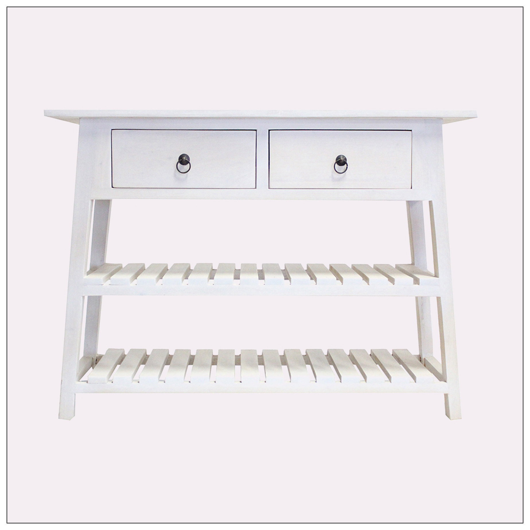 Hokku Designs 14x40x30" Mahogany Wood Console Table | Wayfair