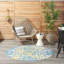 Tapis intérieur / extérieur bleu / ivoire Mappsville-2100663981