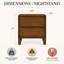 Table de chevet en bois massif Knighten-1658127946