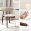 Upholstered Solid Wood Dining Chair, Curved Ergonomic Backrest, Modern Side Chair for Dining Room-409163184