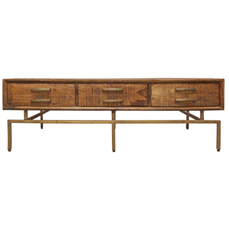 Table basse 6 tiroirs Goldbust