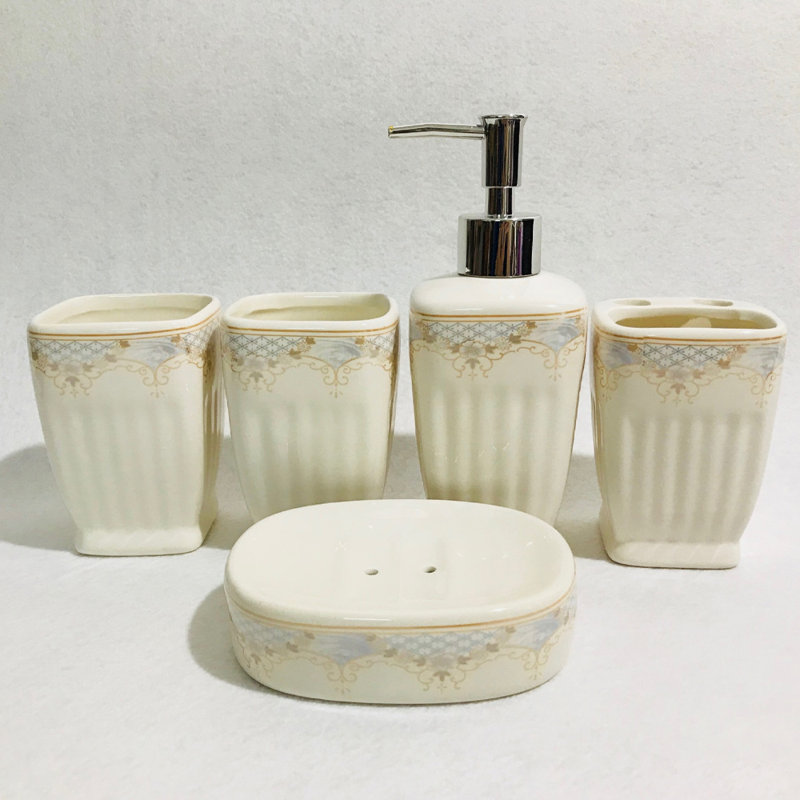 Ensemble complet d'accessoires de salle de bain 5 pièces