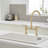 Bridge Kitchen Faucet With Swivel Spout 2 Hole Kitchen Sink Faucets Brass High Arc 2 Handle Kitchen Basin Taps-105761790