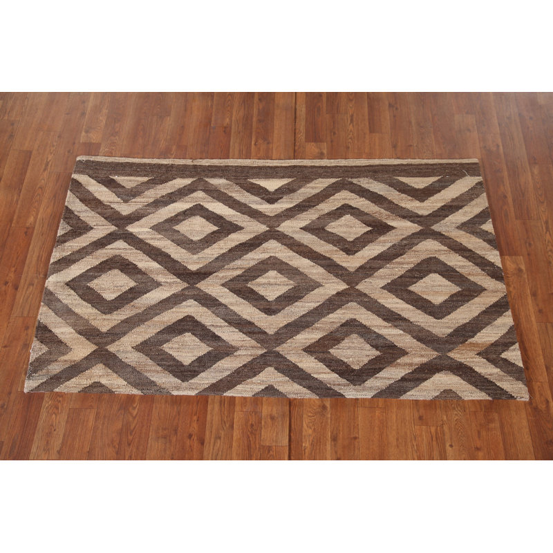 Tapis géométrique en laine Kilim