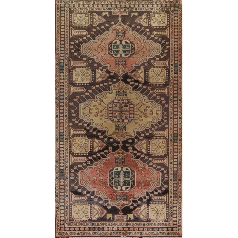 Tapis géométrique en laine 5 x 9