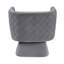 Chaise pivotante rembourrée de mousse haute - velours gris, base en bois massif avec support à mouvement à 360 degrés-695108343