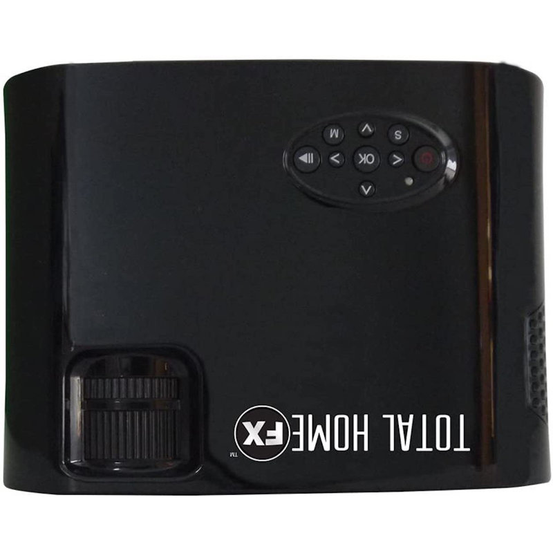 Total HomeFX 1500 Lumens Portable Projector with Remote Included