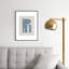 Mid Century Blue II, encadré sur papier-194408485-194408486