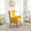 Fauteuil d'appoint à dossier capitonné en velours Sovarol-1362003830