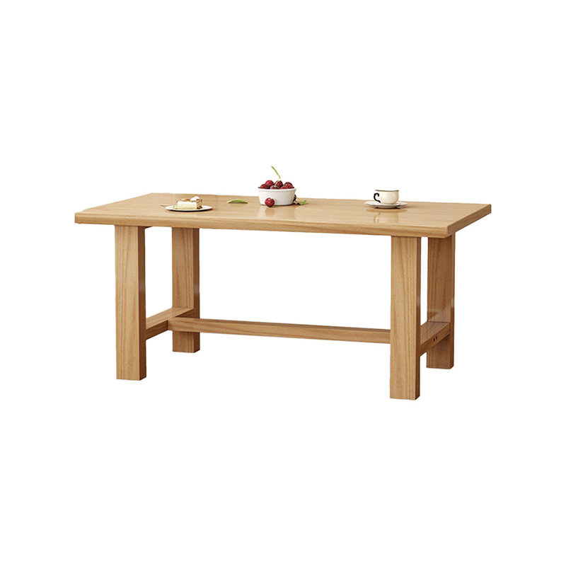 Solid wood solid large dining table, Burlywood, 29.52"H x 62.99"L x 33.46"W
