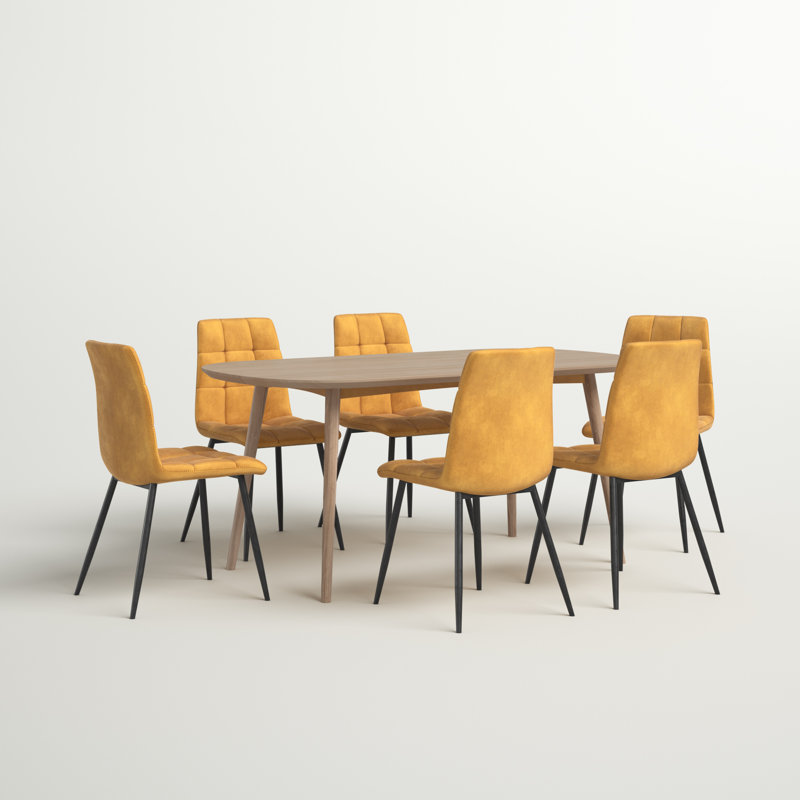 Omari 6 - Person Dining Set, Mustard