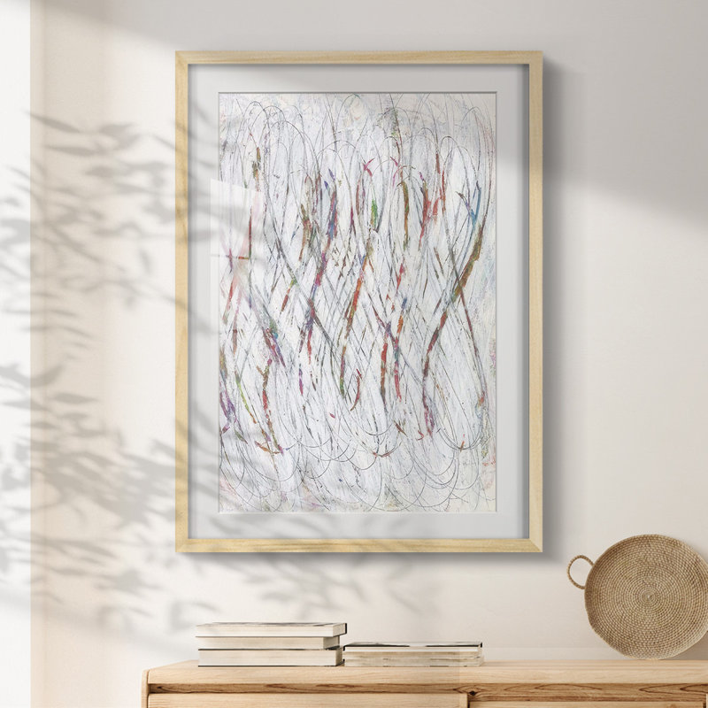 White Infinity I - impression encadrée, H 28,5 po x l 20,5 po, Naturel