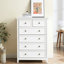 Commode moderne blanche avec 6 tiroirs spacieux