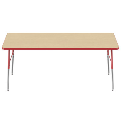 Rectangle T-Mold Adjustable Height Activity Table