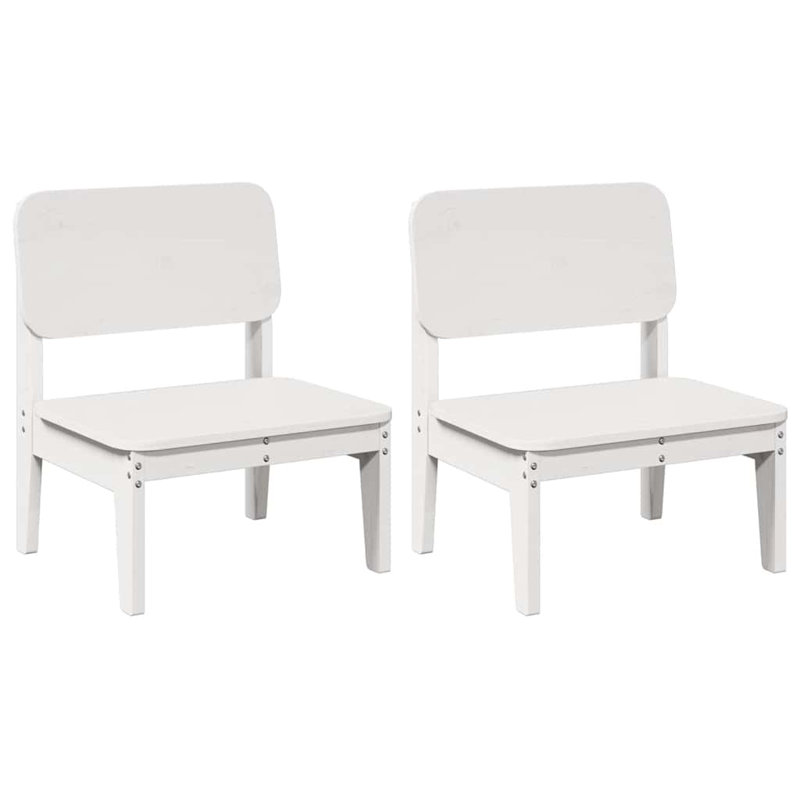 Garden Chairs 2 Pcs 60X52.5X72 Cm, White