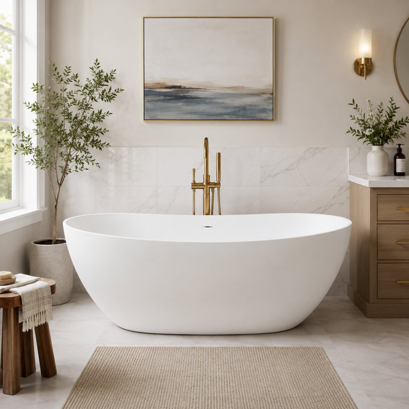 Baignoire de trempage autoportante 63 po