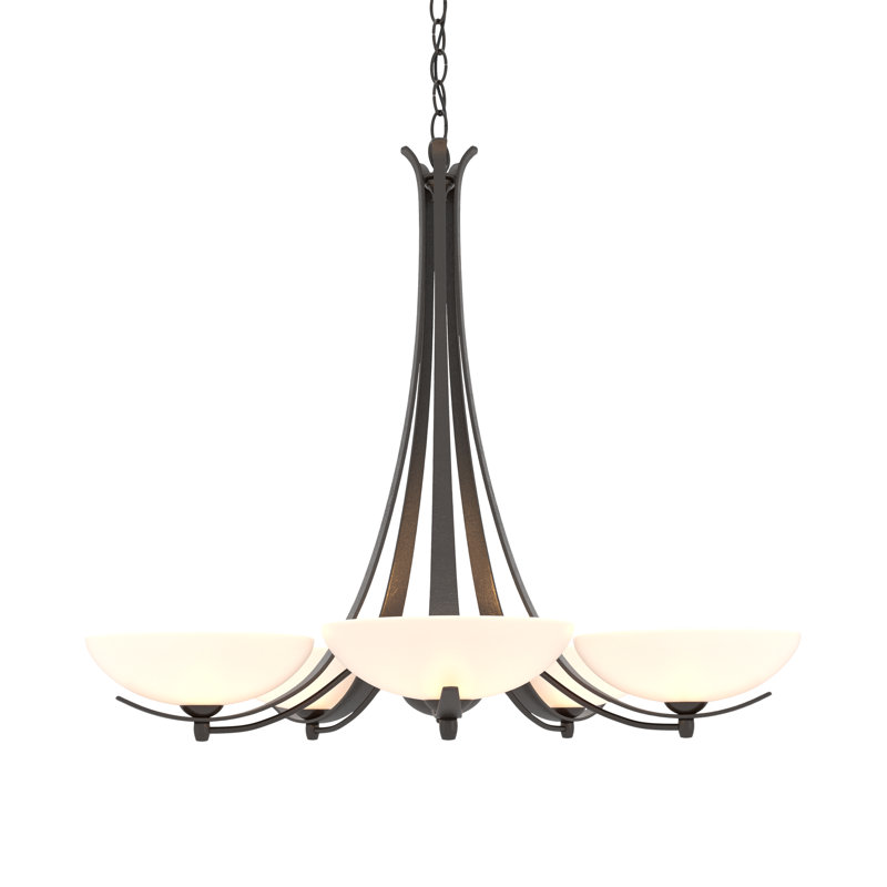 Aegis 5 - Light Shaded Classic/Traditional Chandelier, Oil Rubbed Bronze
