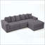 Canapé modulaire convertible 10-en-1, canapé d'angle, canapé-lit convertible au sol, velours côtelé, poche latérale, sans assemblage, bricolage, canapé modulaire en forme de L, 6 coussins-823215807