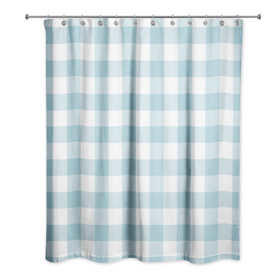 Hanka Plaid Shower Curtain