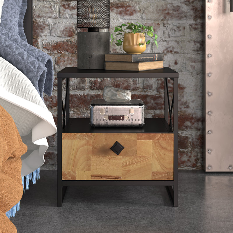 Jair 45cm W Manufactured Wood Bedside Table