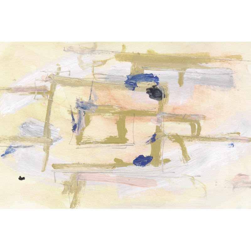 Sunrise City II - Painting, 61cm H x 91cm W, Black Floater Framed