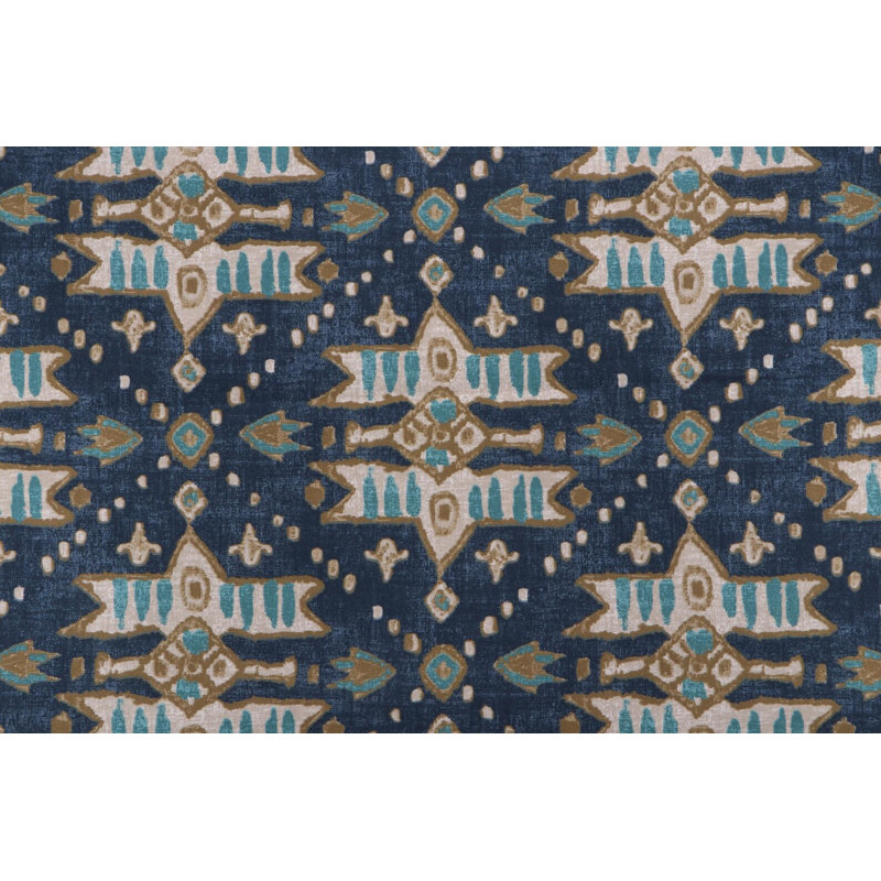 Housse de coussin Tribal bleu marine, Carré 17 po