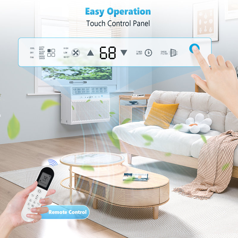 Window Air Conditioner with Remote for up to 550 Sq. Ft, 10000