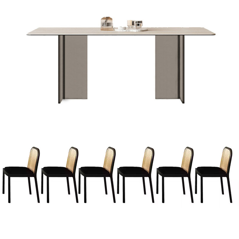 Ensemble de table de salle à manger Vintage, H 29,53 po x L 62,99 po x l 31,5 po