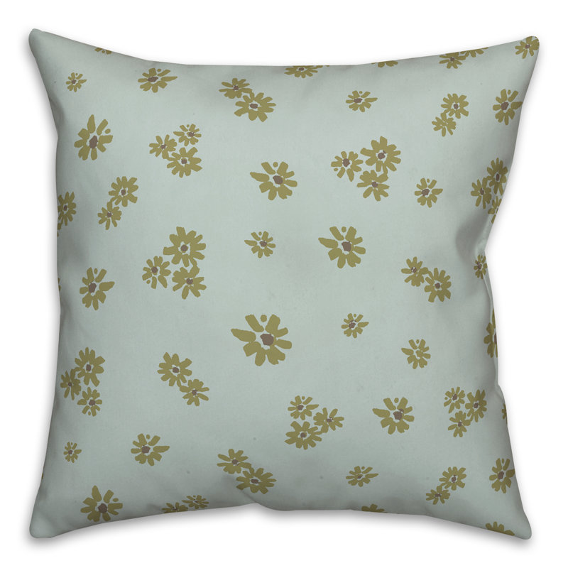 Coussin Floral, Vert