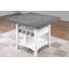 60.4" W COUNTER HEIGHT TABLE, GRAY+ANTIQUE WHITE-129759790