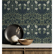 Floral Wallpaper on Dark Background buy at the best price with delivery   uniqstiq