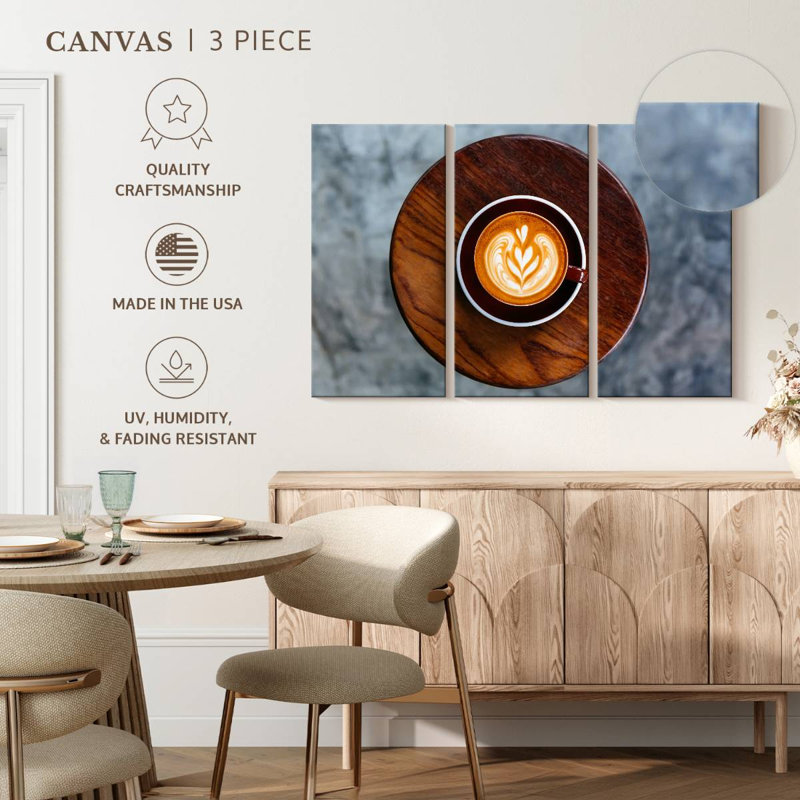 Café au lait artistique Yarlin, H 28 po x l 45 po