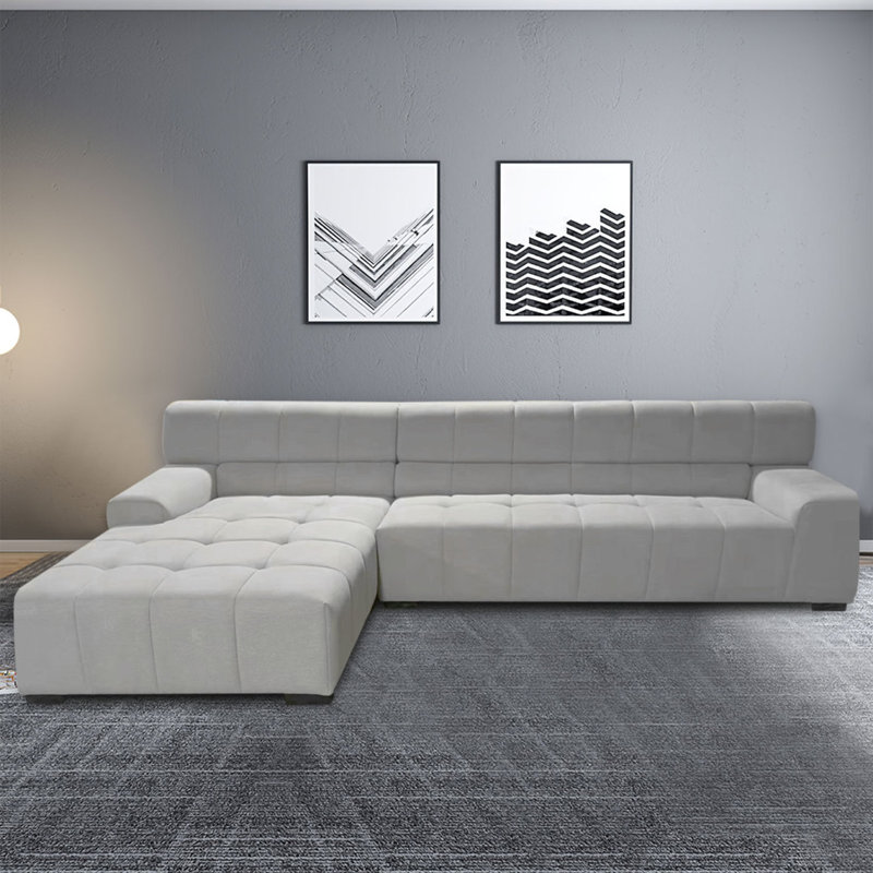 Modern Sofa Sectional Sofa, Light Gray