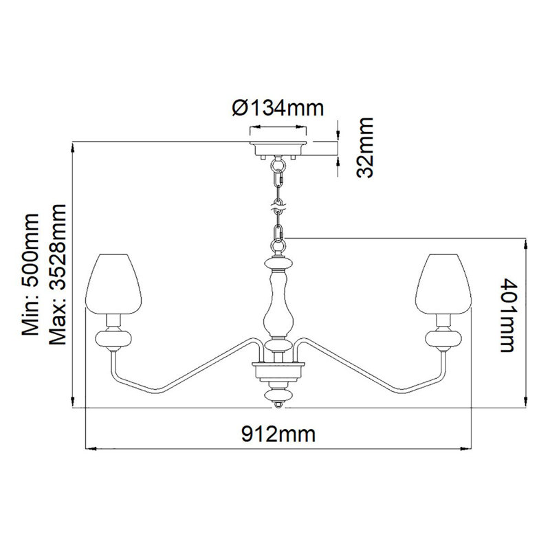Khari 8 - Light Shaded Chandelier, Aged Brass
