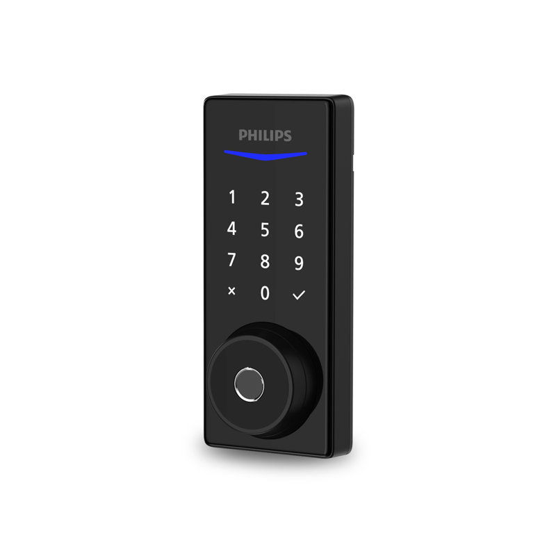Fingerprint Keyed Electronic Smart Door Lock Deadbolt with Capacitive Touchpad, Matte Black