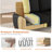 71-inch corduroy 2-seater sofa with solid wood frame, spring seat cushion and two throw pillows-Black-1064869019