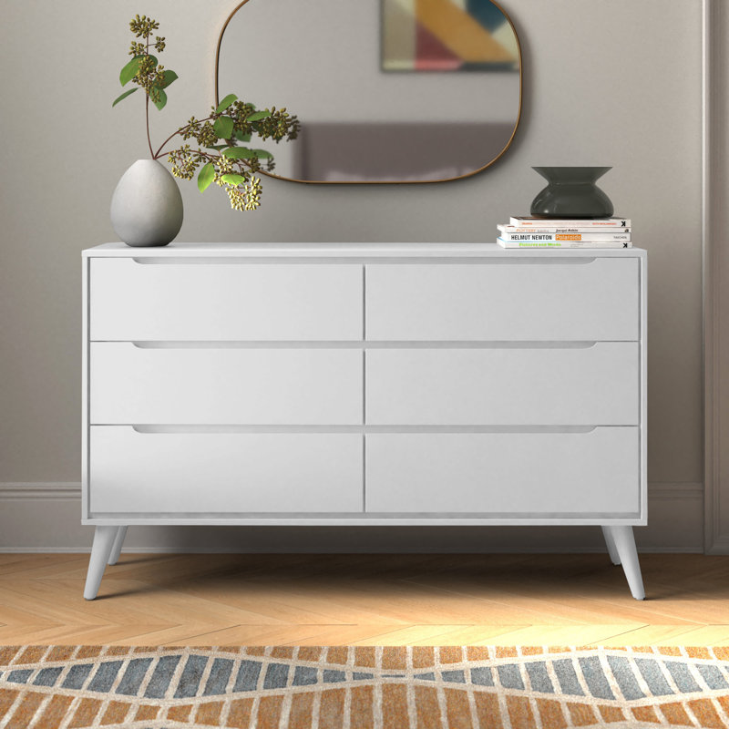 Stalter 58'' W 6 - Drawer Dresser, White