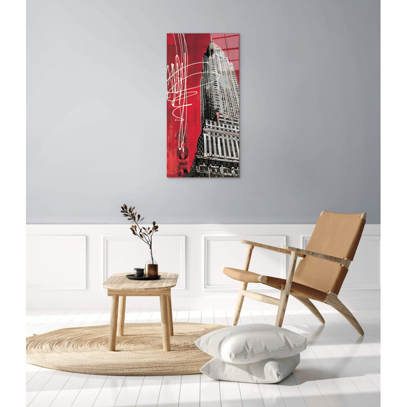 New York Skyscraper By Art Studio 100cm H X 50cm W CrystalArt Material Acrylic Glass Effect, Frameless Panel Lightweight Ready to Hang