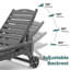 Méridienne de jardin inclinable en plastique PEHD Davonia-624559876