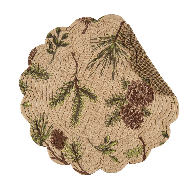 Hopelynn Cotton Floral Round Placemat