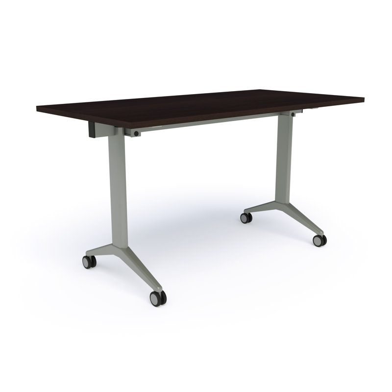 Mobius Training Table with Casters, Dark Brown, 29" H x 72" L x 24" W