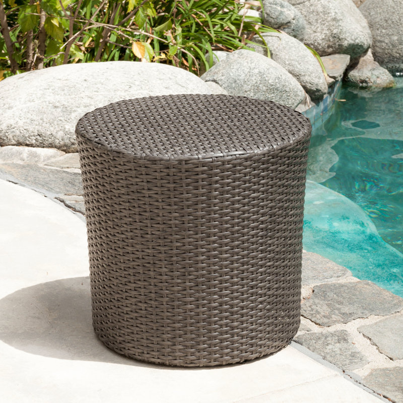 Table d'appoint Elegant Outdoor - Gris, structure stable gris, fer