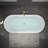 63" Acrylic Freestanding Bathtub, Oval Deep Soaking Bathtub With Center Pop-Up Drain & Integrated Overflow, Contemporary Stand Alone Bath Tub For Bathroom Spa Or Home Upgrade, Glossy White